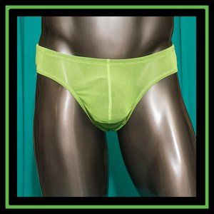 Mens Lime Green Cheeky Thong Handmade
